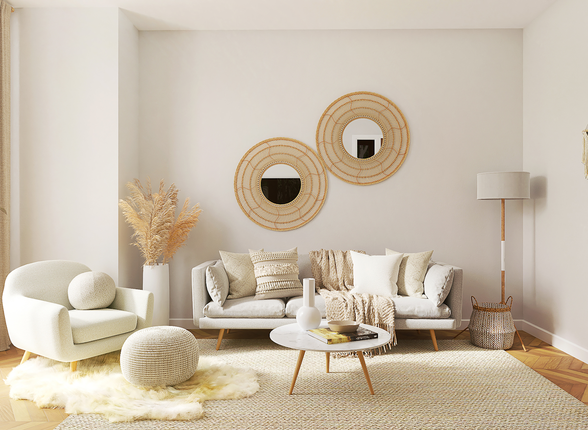 Green modular sofa