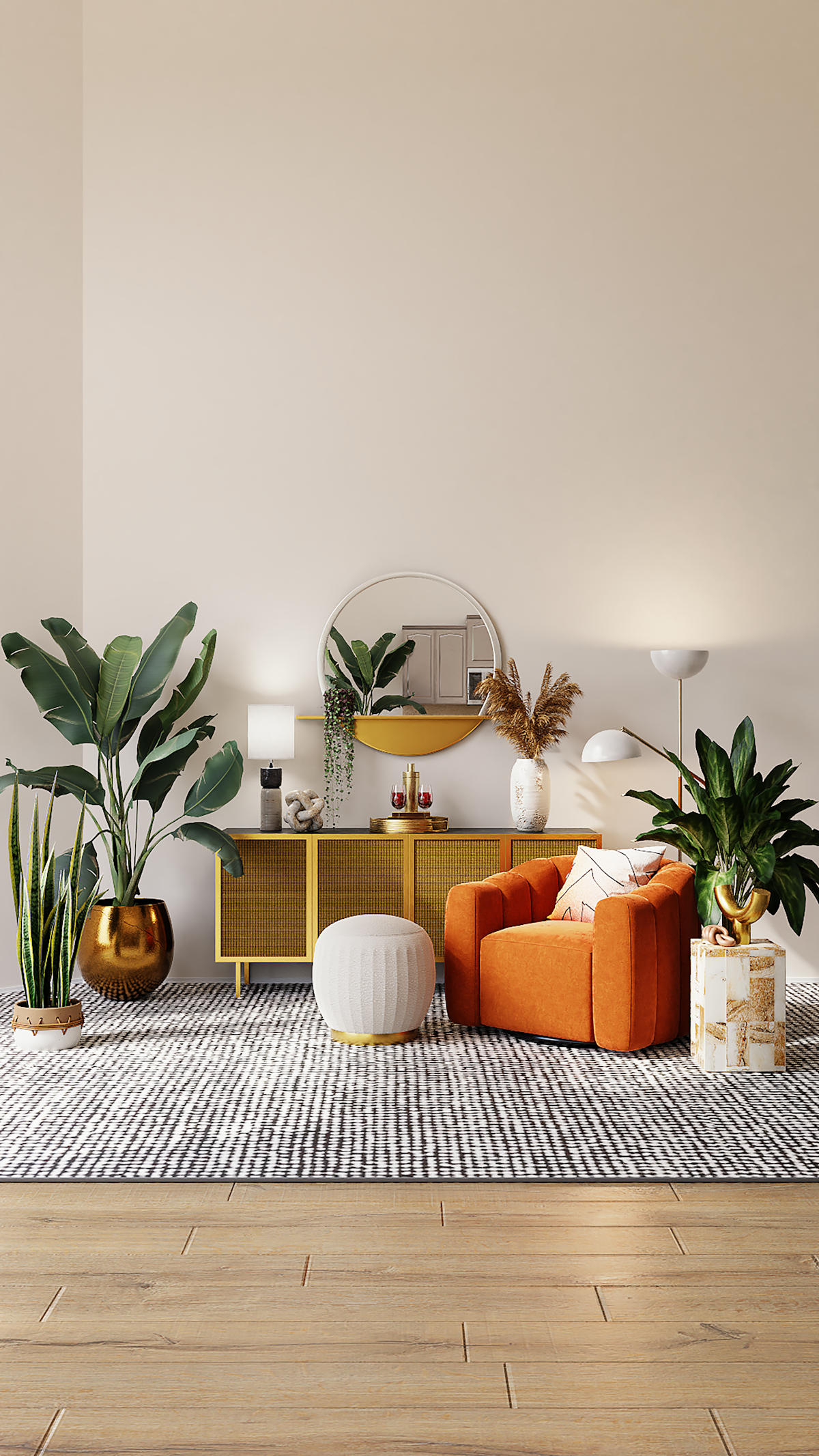 Living room with sofa